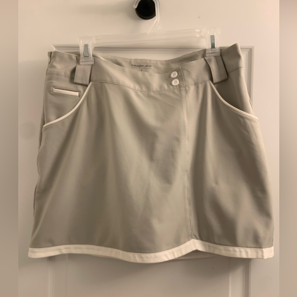 Maggie Lane Gray Skort with White Trim